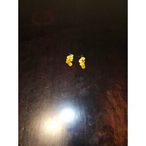 Yellow hanging earrings